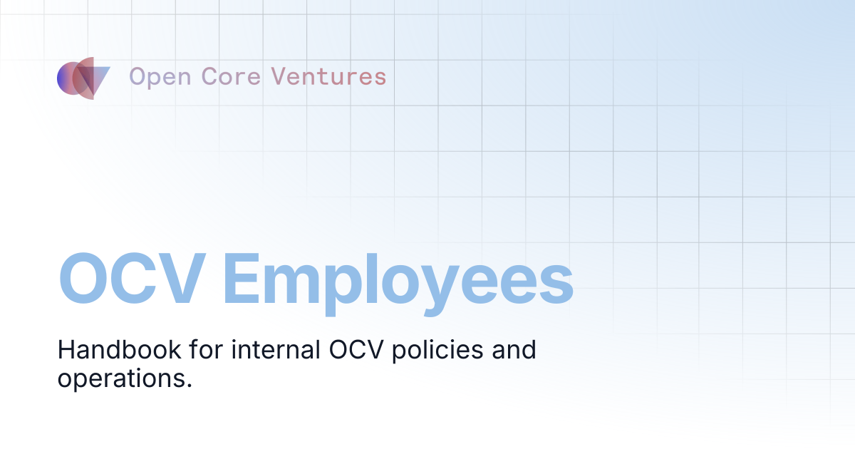 OCV Employees | OCV Handbook